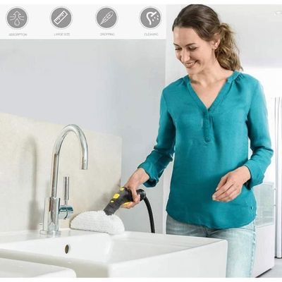 Lot De 5 Chiffons De Rechange Pour Nettoyeur Vapeur Kärcher EasyFix - Compatibles SC1 à SC5, Système Velcro