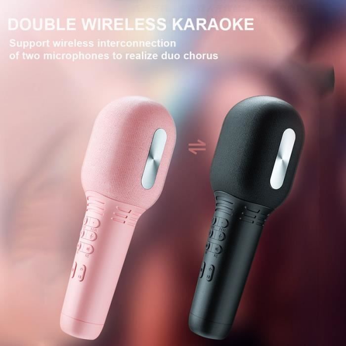 Microphone karaoké,kit Karaoke,Machine de karaoké Bluetooth portableavec 2  Microphones sans Fil pour Le Chant - Cdiscount Jeux - Jouets