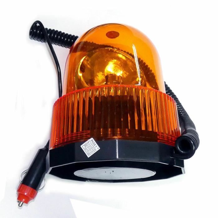 Mxzzand Lampe clignotante Balise stroboscopique LED bleue 12V, alarme d'urgence, Signal d