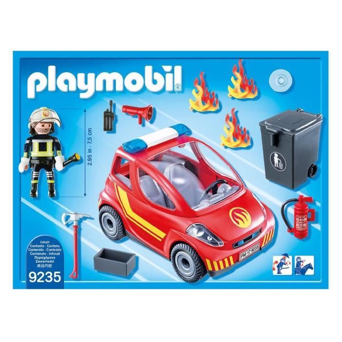 PLAYMOBIL 9235 City Action Pompier voiture Cdiscount Jeux