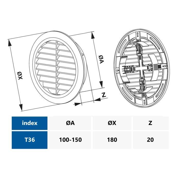 Construction Keepart Grille Daération Murale Ronde En Acier Inoxydable