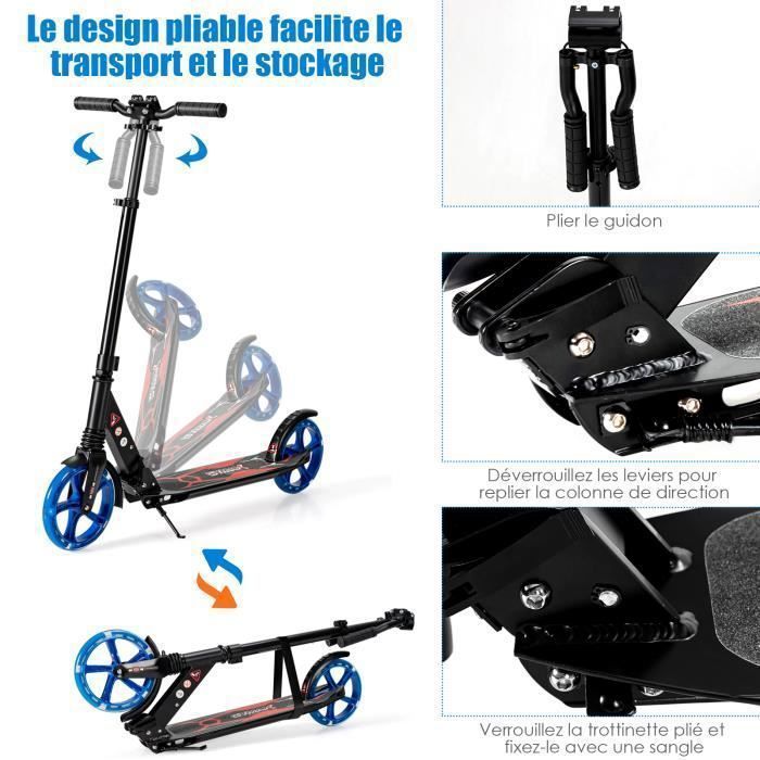 COSTWAY Trottinette Enfant Pliable avec Roulement ABEC-9 & 2 Roues COSTWAY Trottinette Enfant Pliable avec Roulement ABEC-9 & 2 Roues