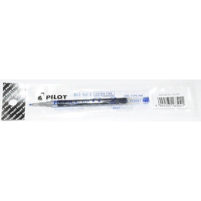 PILOT Set Di 5 Ricariche BLS-G2 Per Penna Gel - Colore Blu, Punta Fine 0.5 Mm - 5