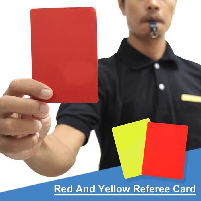 Set Cartons Arbitre Football - 6 Cartes Rouges Et Jaunes En PVC - Pour Matchs Schoolaires Et Sports