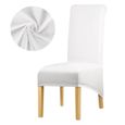 Housses de protection de chaise de salle à manger, en PU, imperméables, extensibles, de couleur unie, pour salon, taille [794494F]-2
