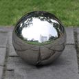 1pc sans Soudure Boule Creuse-Acier Inoxydable Poli Sphères Brillantes Lisse Creux Balles Globe-Jardin Décoration (200mm)-2