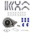 Universal GT35 turbo Turbocharger Water Cooled + 2.5 inch Intercooler Piping Kit-2
