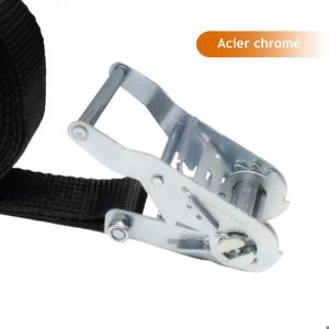 Pack De 12 Sangles à Cliquet – 1,5″ X 15 Ft – J-crochet – Charge 1330 Lbs – Cargo Control