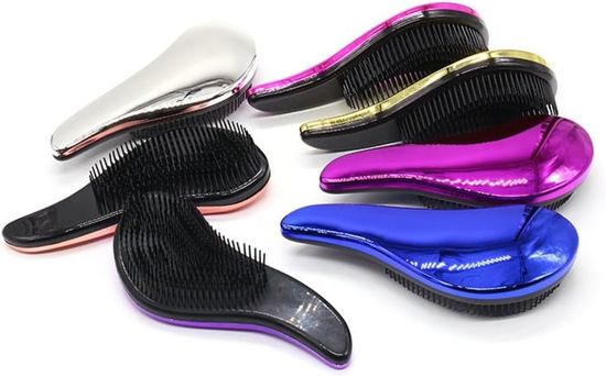 Duo Brosse Démêlante + Peigne Pour Cheveux - Neuf - Idéal Cheveux Mouillés Ou Secs
