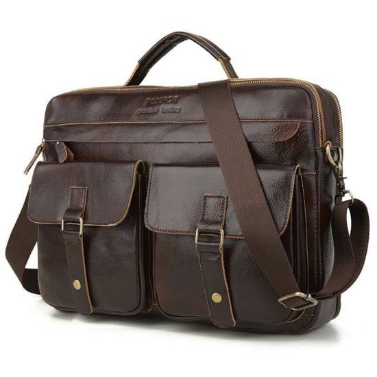 Sac main FONMOR sac main Vintage en cuir v ritable pour hommes