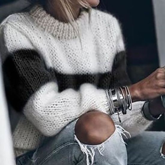 PULL Femmes veste dames hiver mode pull 2020 col roul robe