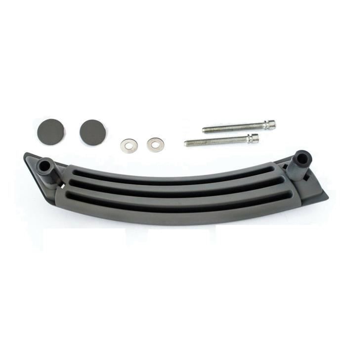 Poignée De Porte Intérieure Voiture - Aluminium Noir/Argent - Compatible 2012-2016 - Réf 8200733848