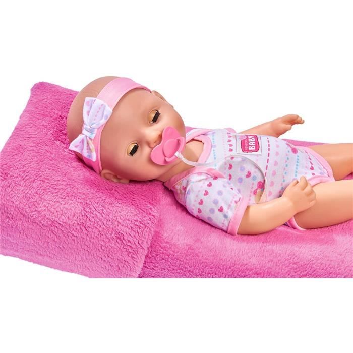 Poupon baigneur- Boit et fait pipi (comme un vrai bébé)- New Born  Baby(marque Smoby)- 43cm - - Cdiscount Jeux - Jouets