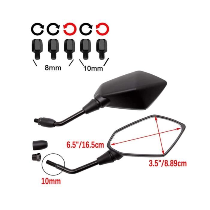 Guidon Moto 22mm AULESSE Rétroviseurs Oto De Guidon 1 Paire, Retroviseur Oto Ebout De Retroviseur Trotinette Electrique