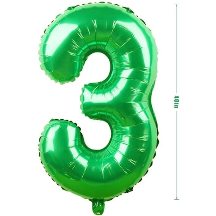 Ballons chiffres verts | Ballon chiffre géant vert | Anniversaire  jurrasique | Rawr, j'ai quatre ans | Sauvage | Deux sauvages | Anniversaire  de
