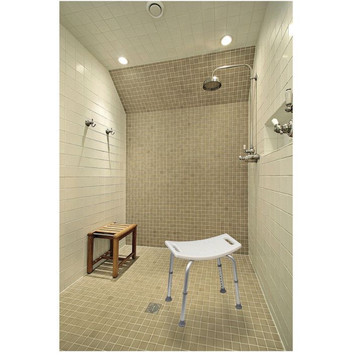 Tabouret De Douche / Chaise De Salle De Bain - Hauteur Réglable En Aluminium & Plastique | Occasion