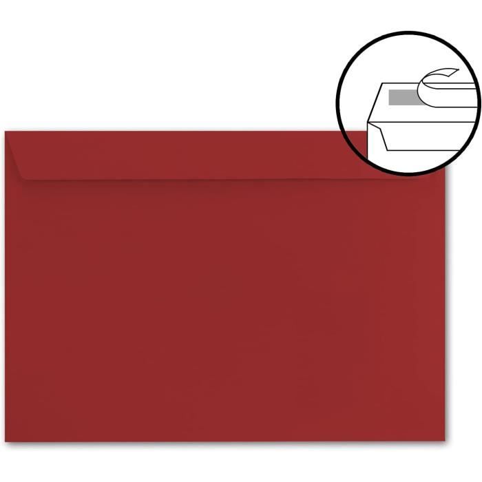 PHILATEMA Classeur Leuchtturm Rouge – A4, 4 Anneaux D, Jusqu’à 60 Feuilles – Simili Cuir – Pour Timbres, Billets, Enveloppes