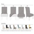 Housses de protection de chaise de salle à manger, en PU, imperméables, extensibles, de couleur unie, pour salon, taille [794494F]-3
