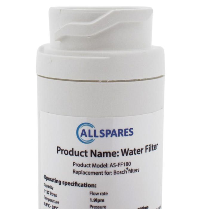 AllSpares Filtre à eau (4 pcs.) pour réfrigérateur adapté pour Bosch