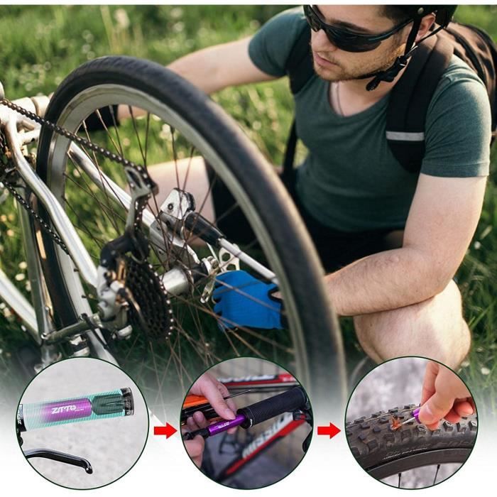 Kit de réparation de pneus de vélo, Kit de réparation de Pneu Tubeless  pour vélo
