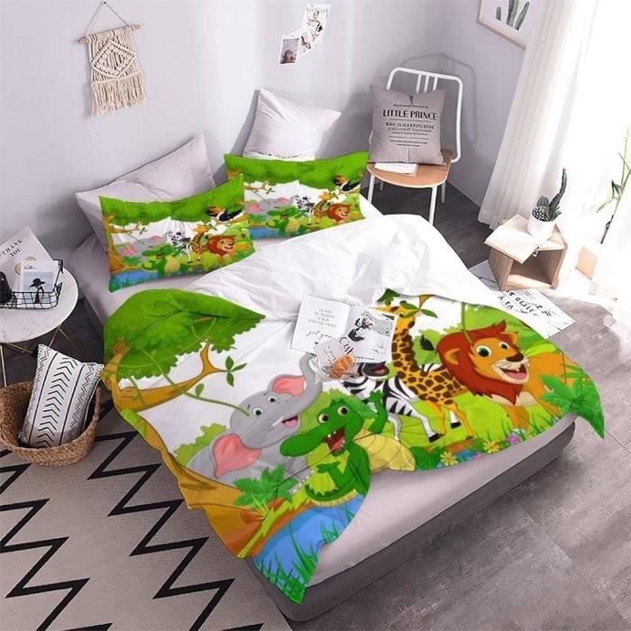 Parure de lit avec de 3 pièces, Housse de Couette Double 200x200cm,  d'oreiller 65x65cm, Lilo & Stitch - Cdiscount Maison