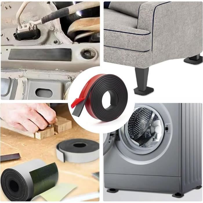 Sourcing Map Rouleaux De Feuille De Caoutchouc Néoprène 25 Mm (L) X 5 Mm (H) X 2,5 M (L) Bande D'étanchéité En Caoutchouc Solide Pour Joints De Bricolage, Artisanat, Tampons, Joints, Protection