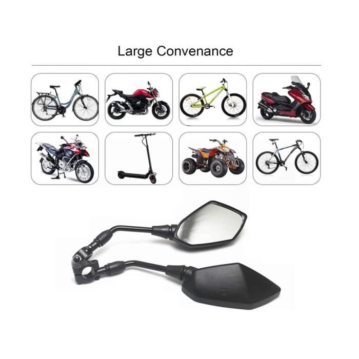 Lot De 3 Rétroviseurs Chromés Pour Vélo Ou Scooter - Neufs En Boîte