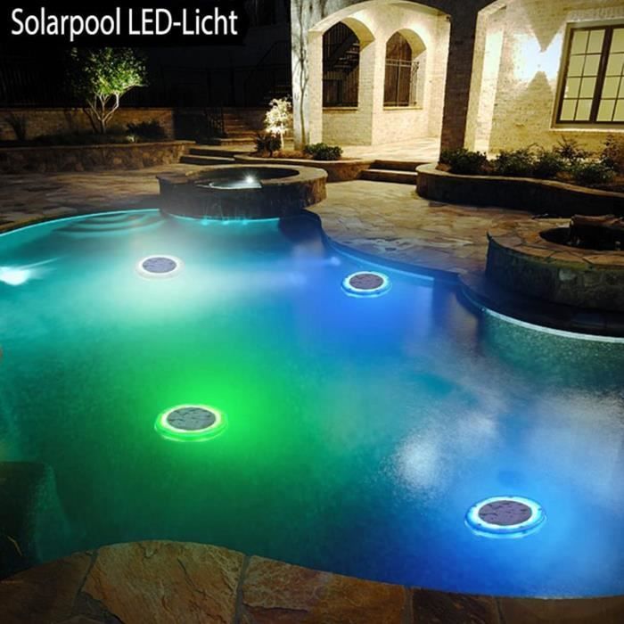 Lumières latérales de piscine solaires, paquet de 16, veilleuses