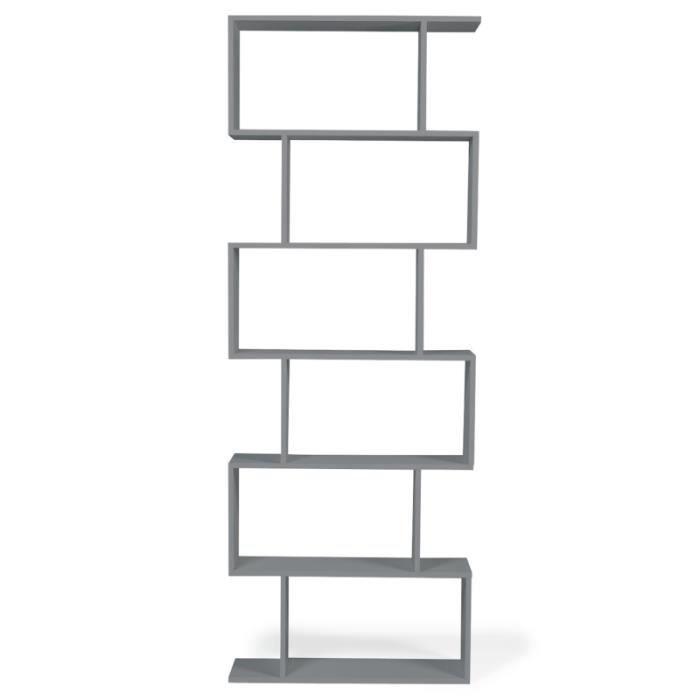 Libreria Noce IDMARKET Etagère Bibliothèque SOFIA Forme S Façon Hêtre Et Blanc Mobile Divisorio Ingresso