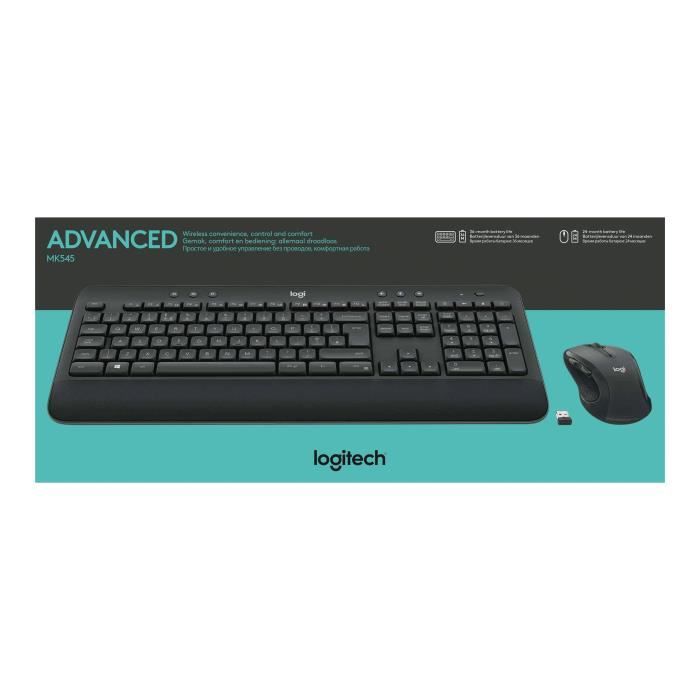 Logitech – ensemble Clavier et souris sans fil MK245, étanche, ergonomique,  pour ordinateur portable et PC Gamer - AliExpress