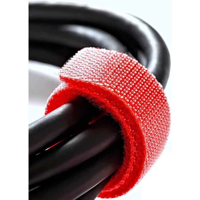 ISOLATECH Lot de 100 serre-câbles rislan attache câbles Velcro  réutilisables 150mm x 12mm187 - Cdiscount Bricolage