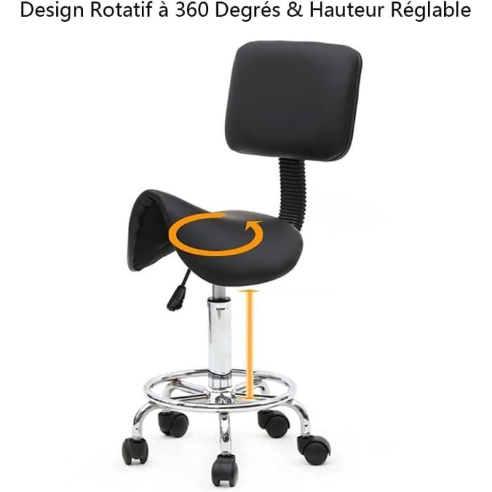 Tabouret ergonomique siège de travail rotatif à 360° tabouret