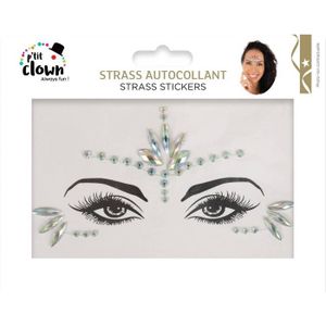 Lot de 8 feuilles de strass autocollants brillants pour visage, ongles, maquillage, festival