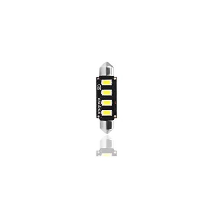 PLANET LINE Lot de 2 Ampoules LED - Canbus C5W - 4 LED SMD 5730 - 12 V - 2,3 W - 42 mm - Blanc