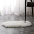 Couverture de chaise de tapis souple en peau de mouton artificielle laine chaude tapis poilu tapis de siège WH S wue3153-0