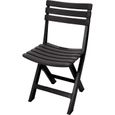 Robust plastic folding chair - anthracite-0