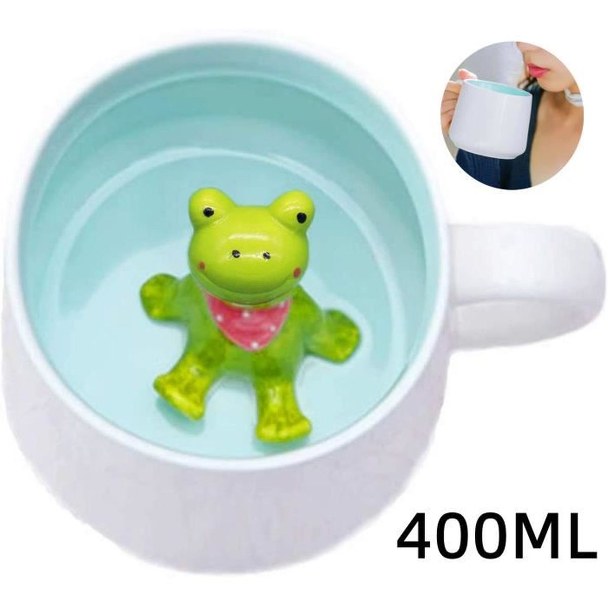 Lot De 8 Tasses à Expresso Céramique Avec Poignées 3D Animaux - Motif Animalier Sauvage, Occasion