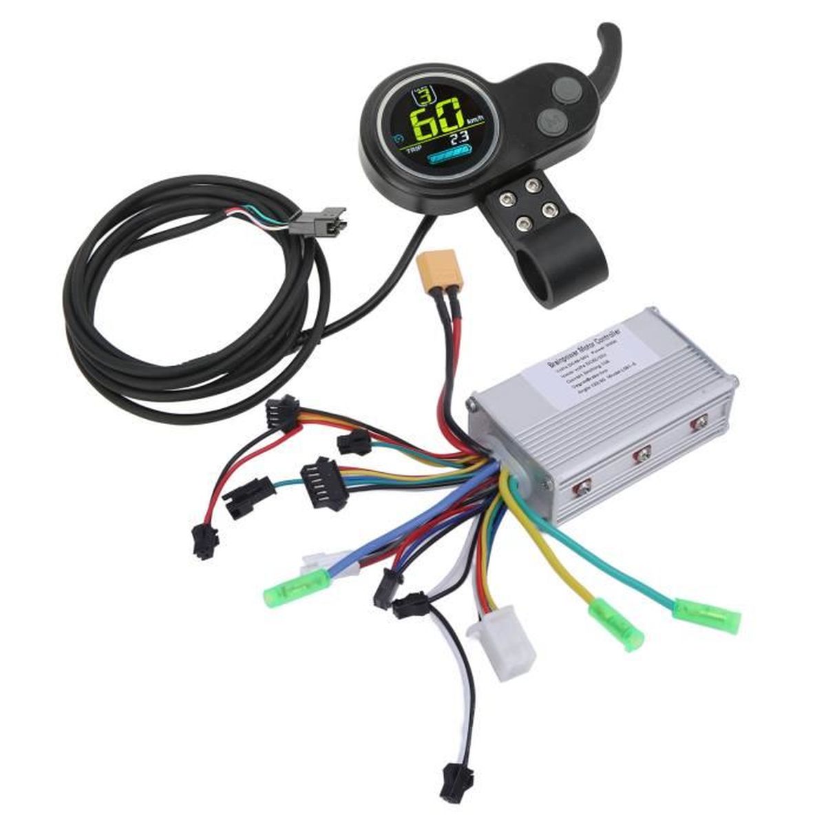 Kit de contrôleur de vélo électrique, contrôleur de scooter électrique avec panneau de commande d'affichage LCD et commutateur de changement de