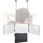 FOLAYA Miroir 3 faces - Self Cut Mirror - Pliable - 360° - Blanc - Salle de bain