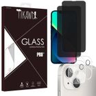 Tikawi x4 Verre trempé Anti Espion Iphone 13 (6.1') [2 Ecran + 2 Caméra] Résistance 9H Protection Avant + Arrière [Anti-traces] x4