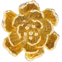 Barre Fermoir Broche,HAWSON-Ensemble de boutons de manchette dorés pour hommes,chemise de couleur or brillant- flower[D251]