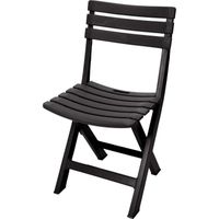 Robust plastic folding chair - anthracite