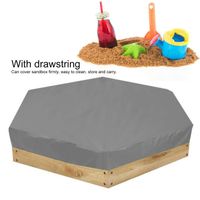 Couverture de bac à sable hexagonale imperméable - FYDUN - 140 x 120 x 20 cm - Pour enfant à partir de 3 ans