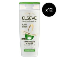 [LOT DE 12] Shampooing Cheveux Normaux Multi-Vitaminé Elsève 350ml