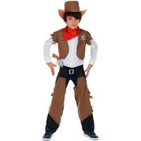 Déguisement cowboy garçon marron - L 10-12 ans (130-140 cm)