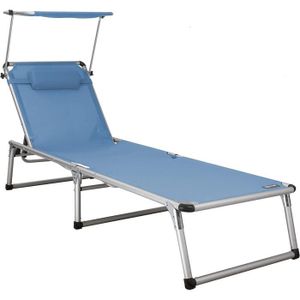 CHAISE LONGUE Homecall Chaise longue pliable en aluminium (Bleu)