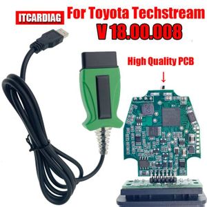 OUTIL DE DIAGNOSTIC Scanner de câble de diagnostic de voiture automatique, DLC3 18.00.008 Techstream, Toyota TA2 TIS J2534 Passth