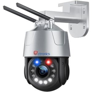 CAMÉRA IP Ctronics 5MP Caméra Surveillance 30X Zoom Optique WiFi Exterieure PTZ Détection Humaine 50m Couleur Vision Nocturne Alarme Sonore