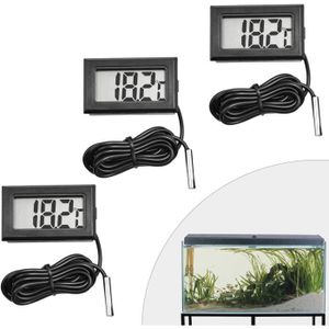 Thermomètre numérique LCD pour aquarium ENticerowts 1M blanc mesure la température de leau avec une sonde étanche facile à lire ABS
