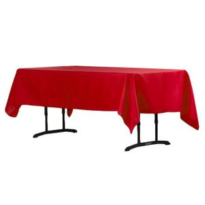 Nappe Rectangle Pampille Rouge Et Or - 240 X 150 Cm - Anti-tache Et Infroissable - Neuf Avec étiquettes